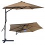 ED Suncobran 270 cm s LED svetlom, sivi - slika 1