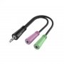 HAMA Adapter 4-Pin 3.5mm muški na 2x 3.5mm ženski 200352 - slika 1