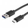 ELEMENTA USB 3.0 kabel A-USB C 1m  USB3.0A/USB-C-1/BK - slika 1