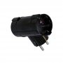COMMEL Dvostruki T Razdelnik 16A 250V Crni - slika 1