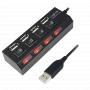 LOGILINK USB 2.0 HUB, 4-port, On/Off, crni - slika 1