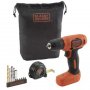BLACK&DECKER Akumulatorska bušilica odvijač 7.2 LI-Ion torbica pribor - BDCD8GPA - slika 1