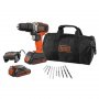 BLACK&DECKER Akumulatorska udarna bušilica odvijač 18V Li-ion BCD003BA10S - slika 1