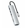 SATECHI SATECHI USB-C SLIM MULTI-PORT WITH ETHERNET ADAPTER - Silver - slika 1