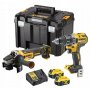 DeWALT Akumulatorski set bušilica-odvijač i brusilica DCK2020P2T - slika 1