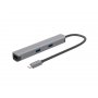 E-GREEN Adapter USB 3.1 tip C (M) - HDMI+ 2X USB 3.0 + 2X Tip C + RJ45 (F) - slika 2