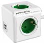ALLOCACOC PowerCube Extended USB 4xSchuko + dual USB, kabl duž.1.5m, zelena - slika 1