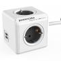 ALLOCACOC PowerCube Extended USB 4xSchuko + dual USB, kabl duž.1,5m, siva - slika 1