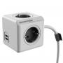ALLOCACOC PowerCube Extended USB 4xSchuko + dual USB, kabl duž.3m - slika 1