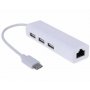 FAST ASIA USB 3.1 Tip C na 3x USB 2.0 HUB + RJ45 - slika 1