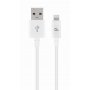 GEMBIRD USB 2.0 na 8-pinski kabl (Lightning konektor za iPhone, iPad), Beli, 1m (CC-USB2P-AMLM-1M-W) - slika 1