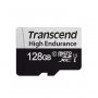 TRANSCEND 128GB microSD w/ adapter U1, High Endurance microSDXC 350V, Read/Write 95/45 MB/s - slika 1