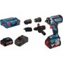 BOSCH Akumulatorska bušilica – odvrtač sa izmenljivim glavama GSR 18 V-60 FC, 2×5.0Ah, 06019G7100 - slika 1
