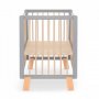 KINDERKRAFT Krevetac za bebe LUNKY wooden grey - slika 3