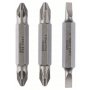 BOSCH 3-delni set dvostranih nastavaka 2607001744, S 0,6x4,0, PH2, PZ2; S 0,6x4,0, PH2, PZ2; 45 mm - slika 1