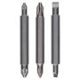 BOSCH 3-delni set dvostranih nastavaka 2607001745, PH1, PZ1, S 0,6x4,5; PH2, PZ2, S 1,0x5,5; 60 mm - slika 1