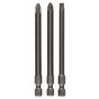 BOSCH 3-delni set bitova odvrtača ekstra-tvrdi 2607001767, PH2; PZ2; T25; 89 mm - slika 1