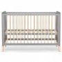 KINDERKRAFT Krevetac za bebe NICO wooden grey - slika 1