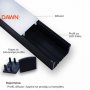 DAWN Led profil LL-ALP004-R komplet crni - slika 1