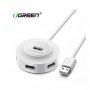 UGREEN USB 2.0 Hub 1/4 1m beli CR106 - slika 1
