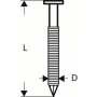 BOSCH Ekser sa prugama okrugla glava SN21RK 90RHG 2608200041, 3,1 mm, 90 mm, toplo pocinkovana, nabrazdana pakovanje od 2500 komada - slika 1