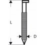 BOSCH Ekser sa prugama D–glava SN34DK 90RG 2608200023, 3,1 mm, 90 mm, pocinkovana, nabrazdana pakovanje od 2500 komada - slika 1