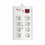 COMMEL Produžni Kabl 8 Na 1 + 2xUSB Sa Prenaponskom, 3m H05VV-F 3x1,5 - slika 1