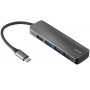 TRUST HALYX USB-C/4-PORT USB3.2 HUB/Aluminium/siva adapter ( 23328 ) - slika 1