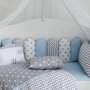 Belis Posteljina za krevetac MY HOME 2.0. 120X60 GREY-BLUE - slika 2