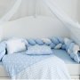 Belis Posteljina za krevetac MY HOME PLETENICA 120X60 BLUE - slika 2