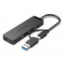 Vention 2u1 Type-C + USB 3.0 Hub sa 4 izlaza USB 3.0, crni (CHTBB) - slika 1