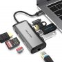 Vention 8u1 Hub Tip-C na HDMI, 3x USB 3.0, RJ-45, Tip-C za punjenje i čitače TF/SD kartice (CNDHB) - slika 1