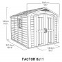 KETER Baštenska kuća Factor 8x11 bež  CU 230454 - slika 2
