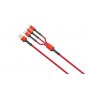 MOYE 3 u 1 USB Data kabl, crveni (X14R) - slika 1