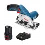 BOSCH Akumulatorska kružna testera-cirkular GKS 12V-26, 12V 2,0 Ah + GAL 12V-40, 0615990M41 - slika 1