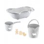 BABYJEM Set za Kupanje Bebe (kadica, podloga, sunđer, bokal, kofica) - Siva - slika 1