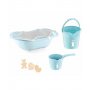BABYJEM Set za Kupanje Bebe (kadica, podloga, sunđer, bokal, kofica) - Plava - slika 1