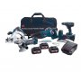 BOSCH Set akumulatorskog alata GSR 18V-28 + GST 18V-LI S + GWS 18-125V-LI + GKS 18 V-LI + GSA 18V-LI 18V, 3 x 4,0 Ah, 0615990K6N - slika 2