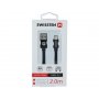 SWISSTEN Data kabl tekstil USB na TIP C 2m crni - slika 2