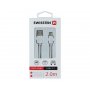 SWISSTEN Data kabl tekstil USB na TIP C 2m srebrni - slika 2