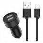 DEVIA Auto punjač Smart Dual USB Type-C crna - slika 2