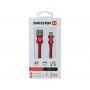 SWISSTEN Data kabl tekstil USB na TIP C 1.2m crveni - slika 2