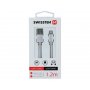 SWISSTEN Data kabl tekstil USB na iPhone 1.2m srebrni - slika 2