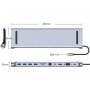 FAST ASIA Adapter TIP-C HUB na 4xUSB +SD/micro+RJ45+HDMI+ VGA+ PD+ Audio - slika 3