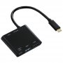 HAMA Adapter 4-U-1: USB-C Na 2xUSB 3.1 + USB-C + HDMI 135729 - slika 1