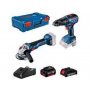 BOSCH PROFESSIONAL akumulatorski set orodja GWS 18V-10 + GSB 18V-50 0615990M9K - slika 1