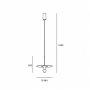 ARIA 19 VISILICA LED 12W 3000K CRNA - slika 4