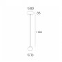 ARIA 23 VISILICA LED 8.5W 3000K BELA - slika 2