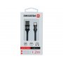 SWISSTEN Data kabl tekstil USB na TIP C 1.2m crni - slika 2