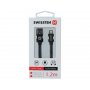 SWISSTEN Data kabl tekstil USB na iPhone 1.2m crn - slika 2